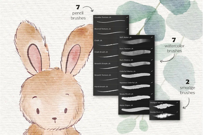 图片[2]-Procreate水彩&铅笔笔刷套装 14支双质感笔刷 适配清新插画与细腻素描-25虚拟网