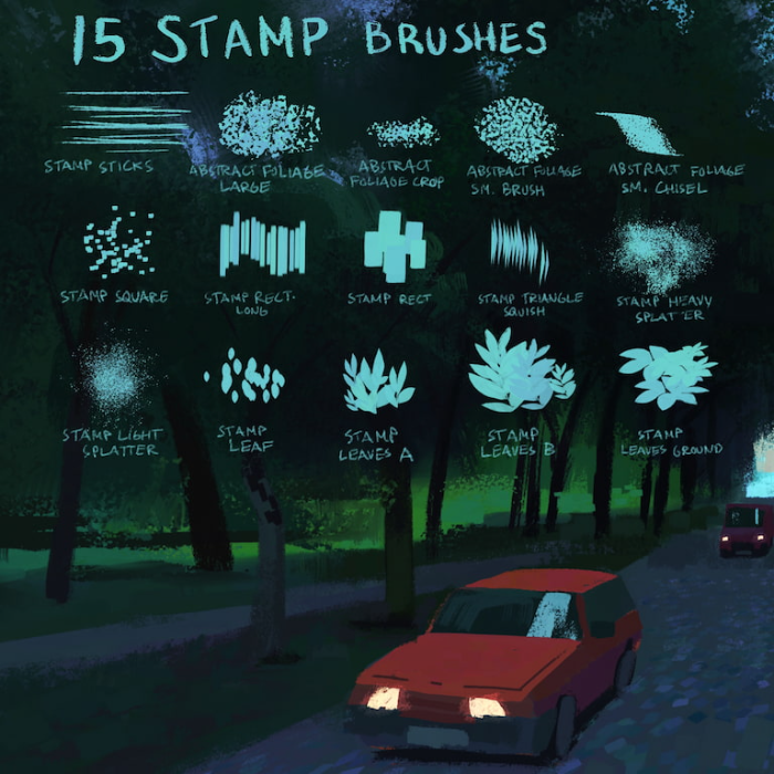 图片[5]-Procreate Michael草稿素描笔刷套装 37支多类型笔刷 适配场景速写与质感表现-25虚拟网