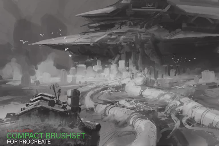 图片[5]-Procreate CG快速绘图和素描笔刷 多风格质感笔刷 适配科幻概念与快速表现-25虚拟网