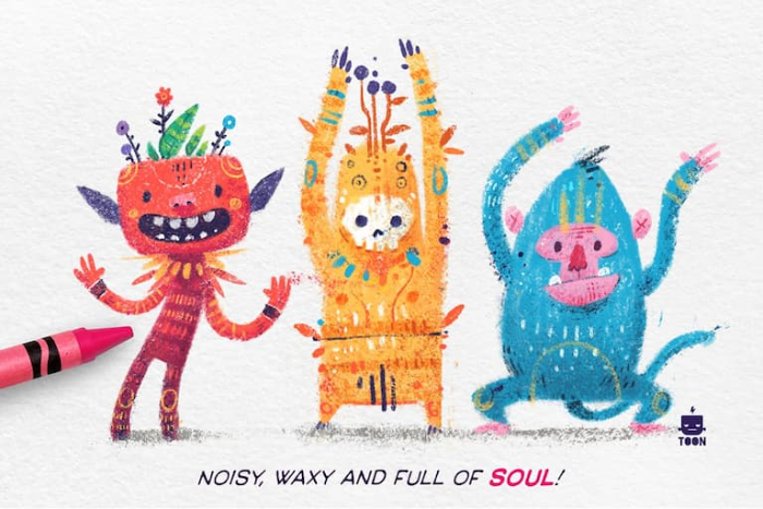 图片[3]-Procreate儿童插画风蜡笔笔刷套装 15支趣味质感笔刷 适配童趣插画与复古风格表现-25虚拟网