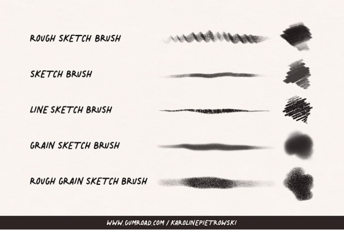 图片[3]-Procreate Karoline线稿和草稿笔刷套装 5支质感笔刷 适配粗粝草稿、线稿与颗粒表现-25虚拟网