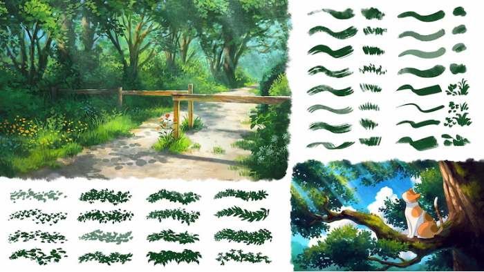 图片[4]-Procreate吉卜力风笔刷组2 宫崎骏风格数字绘画资源包-25虚拟网