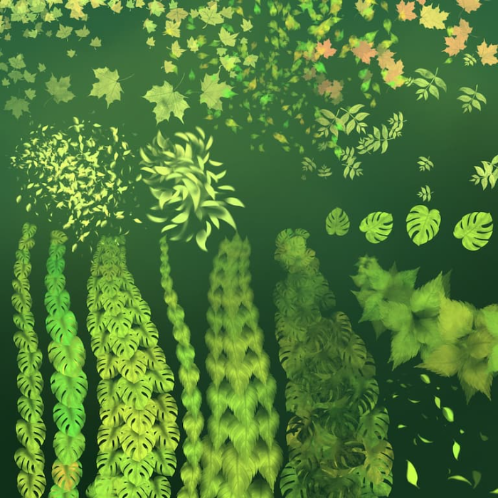 图片[4]-Procreate树叶笔刷套装 75种植物与自然元素创作数字工具-25虚拟网