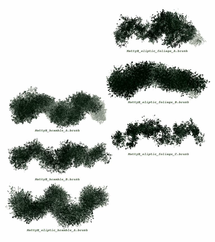 图片[10]-Procreate植物群笔刷套装 植被印章与自然元素创作数字工具-25虚拟网