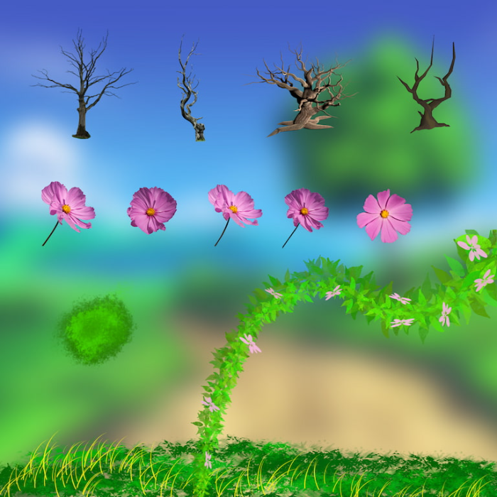 图片[2]-Procreate bybaobab树叶群和青草笔刷套装 6种自然植物创作数字工具-25虚拟网