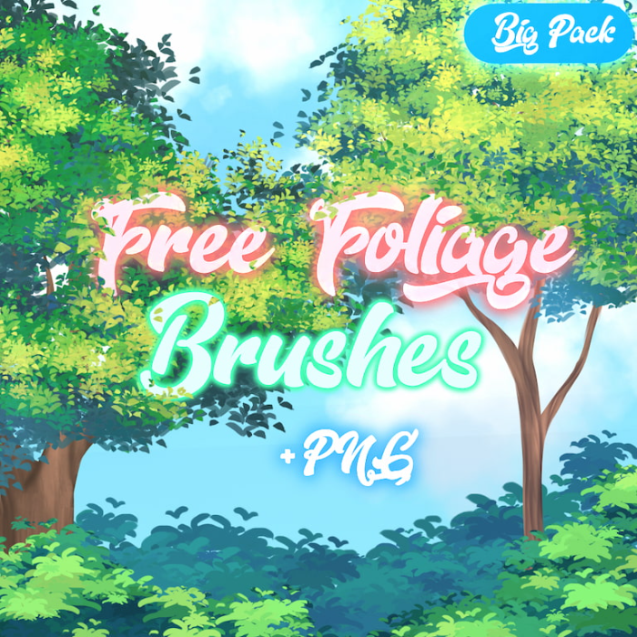 图片[2]-Procreate Attki漫画树叶笔刷套装 9种动画风格 foliage 创作数字工具-25虚拟网