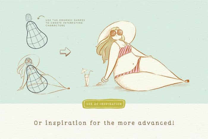 图片[6]-Procreate 卡通角色绘图工具包（辅助线图章笔刷） 卡通风格角色创作与绘图辅助数字工具-25虚拟网