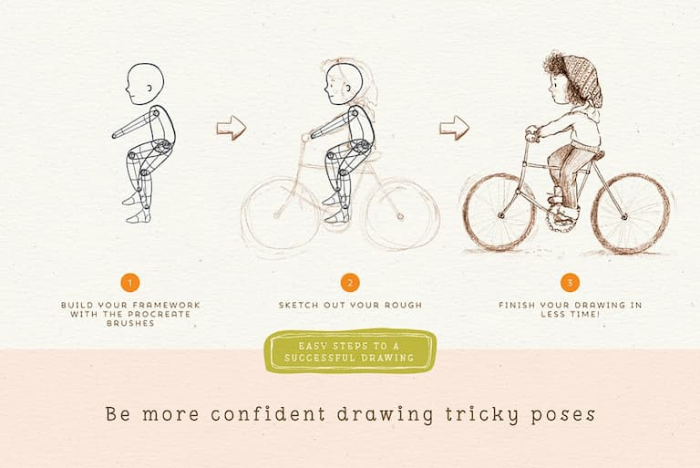 图片[6]-Procreate 149款卡通人物角色辅助线笔刷与动画人像绘画练习表 卡通风格人物创作与绘画练习数字工具-25虚拟网