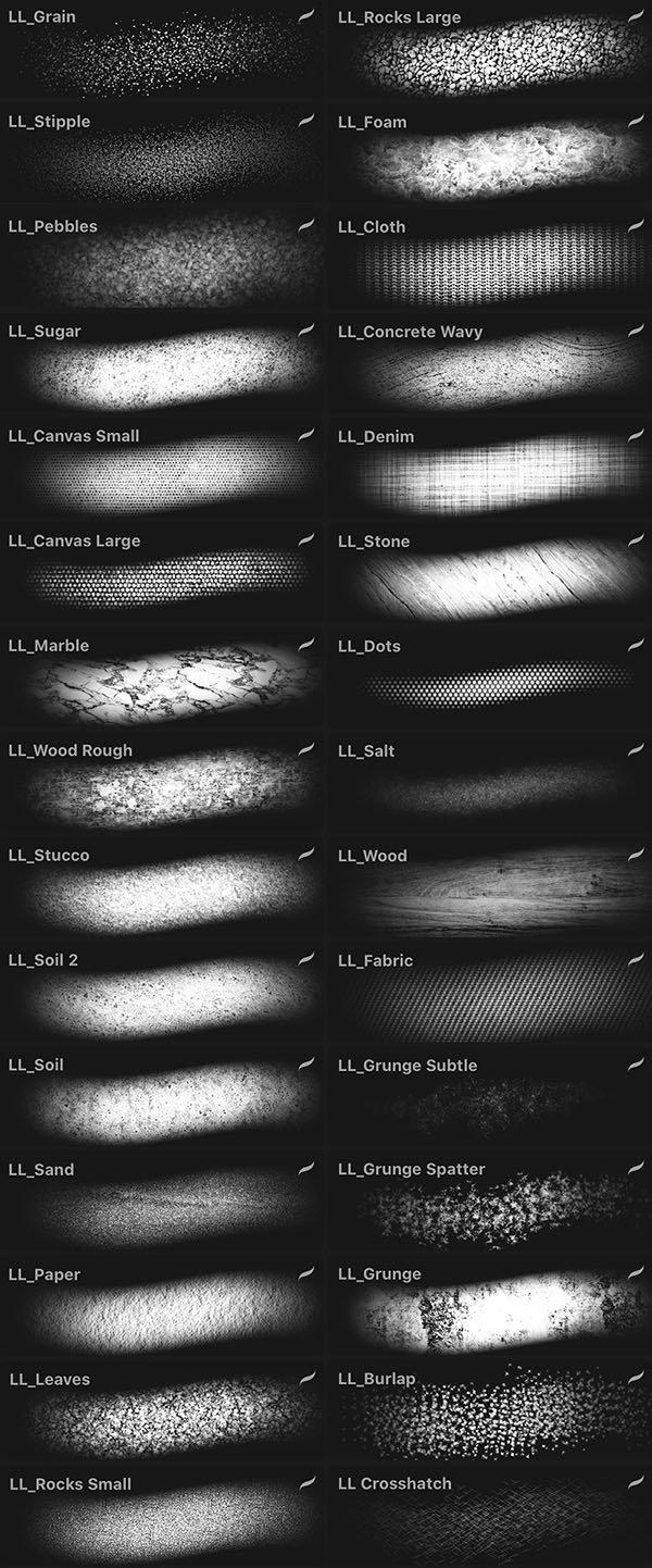 图片[5]-Procreate 绘画高光和阴影纹理笔刷套装 综合风格质感与细节创作数字工具-25虚拟网