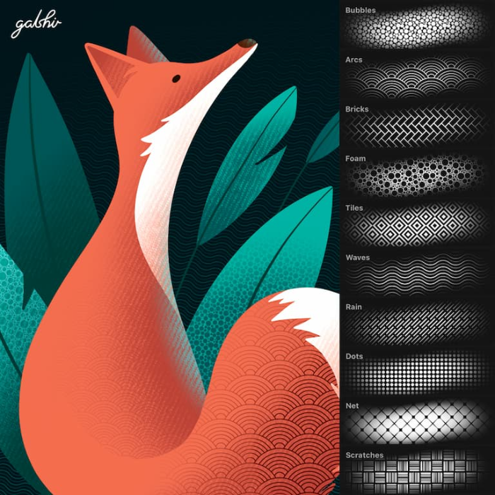 Procreate魔术图案风格画笔套装 多风格纹理与特效创作数字工具-25虚拟网