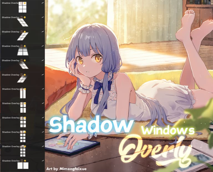 Procreate 漫画窗户光线笔刷套装 动漫风格窗户光影与场景氛围创作数字工具-25虚拟网