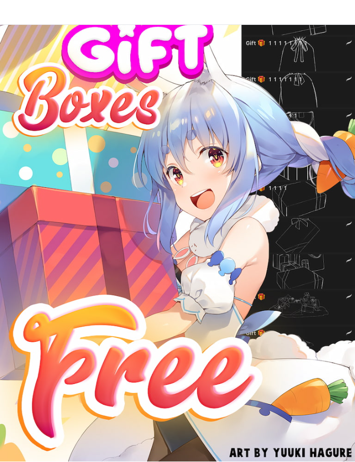 Procreate Attki漫画礼品盒笔刷套装 动漫风格礼品盒元素与细节丰富创作数字工具-25虚拟网