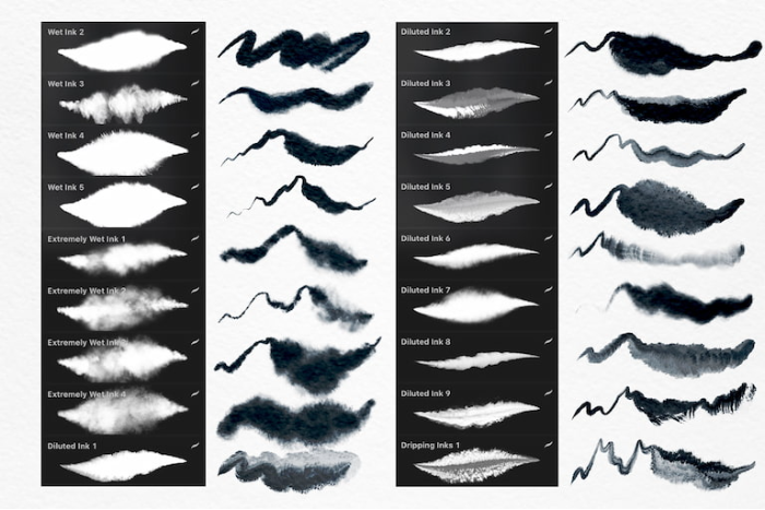 图片[3]-Inktober墨水十月Procreate笔刷组 62支水墨风格笔刷 含书法书写与墨水特效工具-25虚拟网
