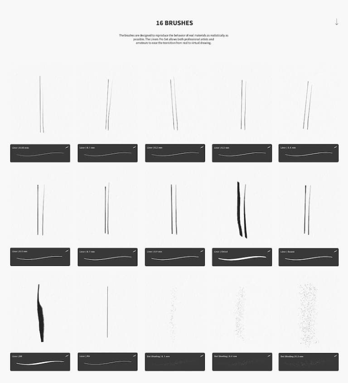 图片[3]-Procreate专业顺滑勾线笔刷套装 16支笔刷+2张纹理纸 真实勾线质感工具-25虚拟网