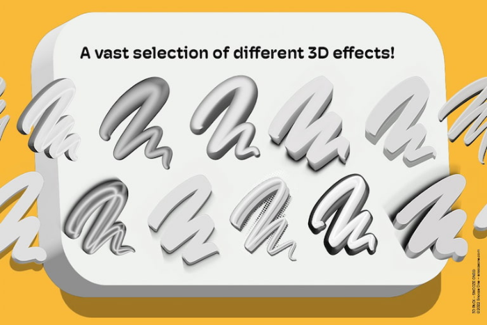 图片[4]-Procreate 3D套装笔刷 立体风格文字与图形创作数字工具-25虚拟网