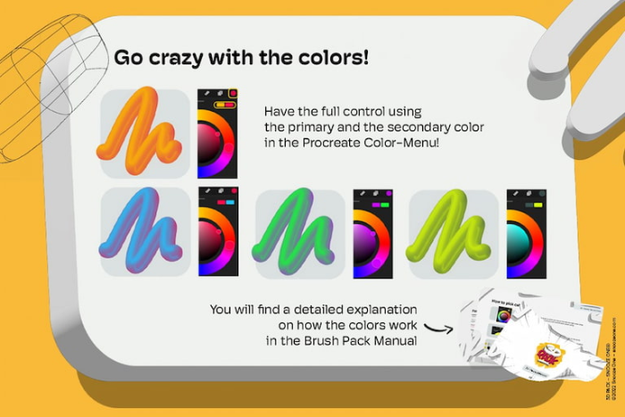 图片[6]-Procreate 3D套装笔刷 立体风格文字与图形创作数字工具-25虚拟网