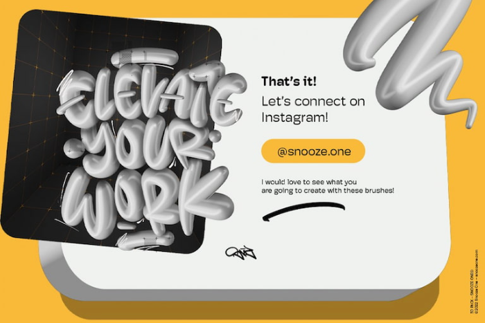 图片[15]-Procreate 3D套装笔刷 立体风格文字与图形创作数字工具-25虚拟网