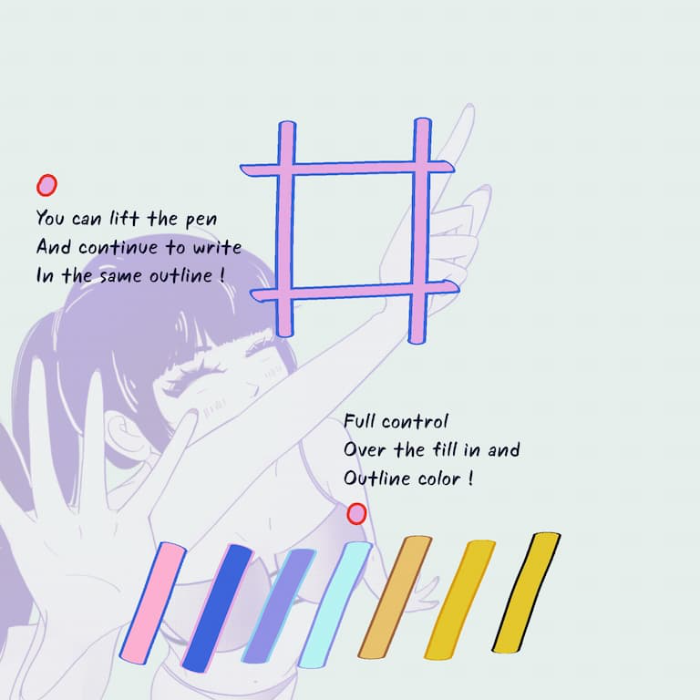图片[2]-Procreate网络漫画风格空心描边笔刷套装 Webtoon风格轮廓与特效创作数字工具-25虚拟网