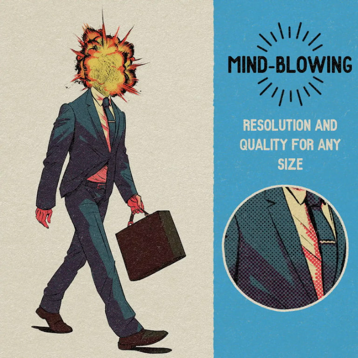 图片[8]-LP Halftones半色调笔刷套装 60+款专业笔刷 实现老派漫画日漫视觉效果-25虚拟网