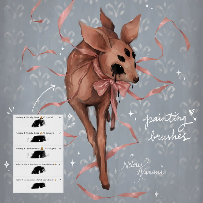 图片[5]-Neimy Kanani笔刷套装 31款铅笔水彩飞溅绘画描线笔刷 打造复古细腻插画风格-25虚拟网