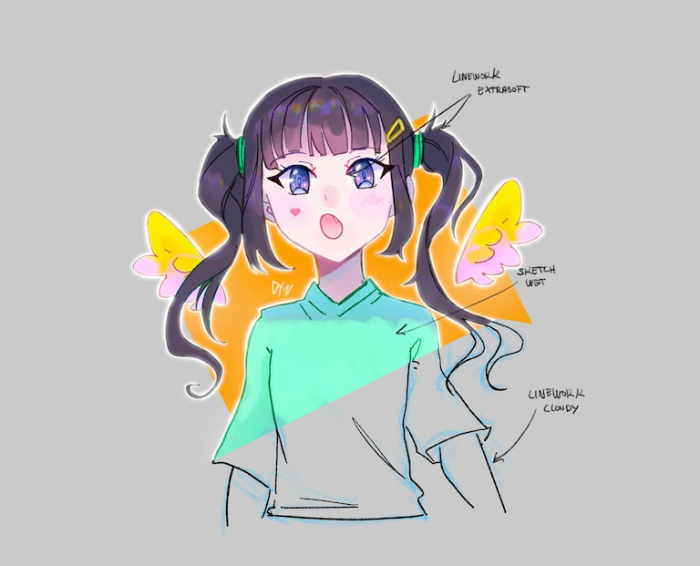 Sazor动漫与漫画画笔套装 12支画笔 实现细腻线条与动漫风格效果-25虚拟网