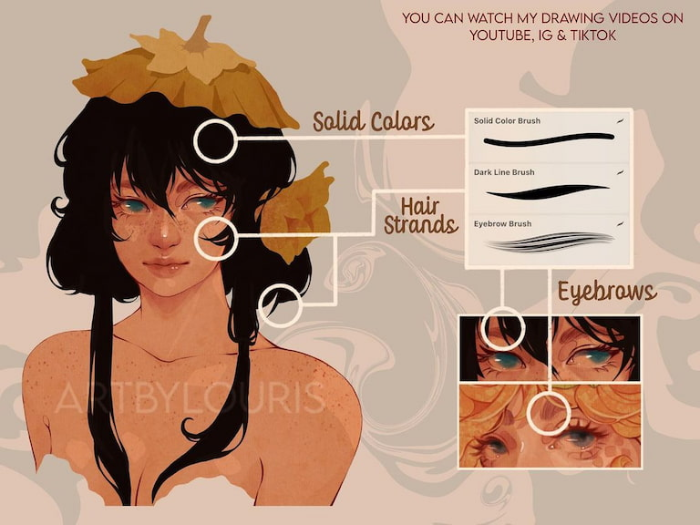 图片[4]-20支Procreate基础笔刷 入门级日常绘画笔刷 覆盖草稿线稿肌理毛发等创作-25虚拟网