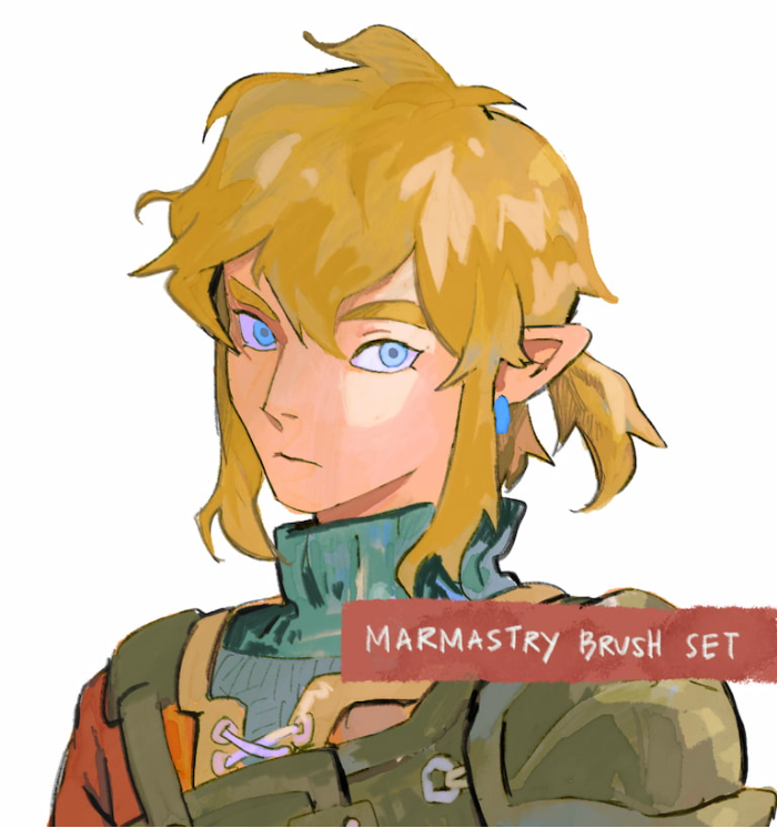 Marmastry Procreate笔刷组 3款笔刷 覆盖草稿线稿铺色混色等绘画环节-25虚拟网