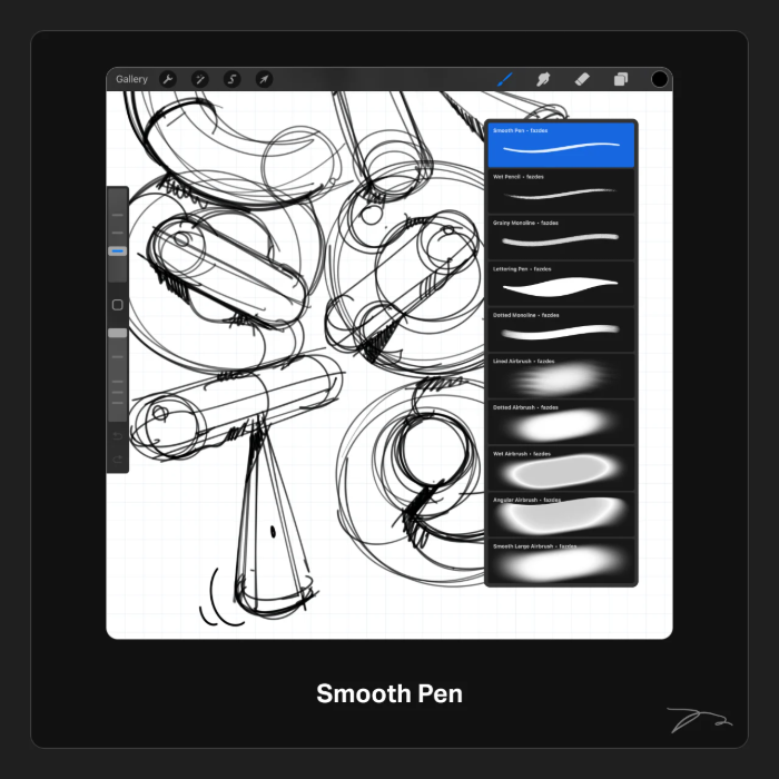 图片[5]-10款精选Procreate笔刷套装 含素描手写喷绘笔刷 适配插画与字体设计-25虚拟网