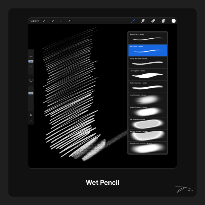 图片[6]-10款精选Procreate笔刷套装 含素描手写喷绘笔刷 适配插画与字体设计-25虚拟网