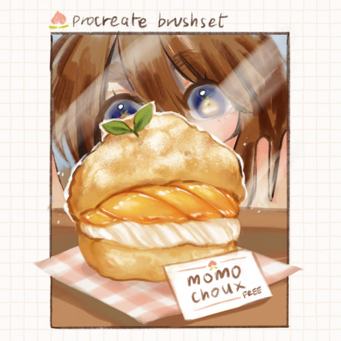 Momo Choux Procreate笔刷组 油画棒奶油质感笔刷 实现丝滑混合与纹理表现-25虚拟网