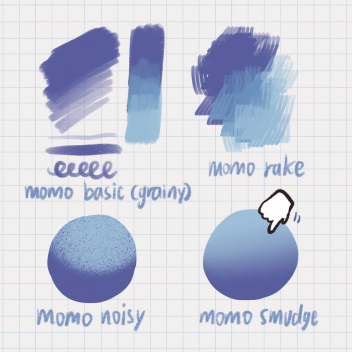图片[3]-Momo Basics Procreate笔刷组 桃子形状基础笔刷 覆盖描边铅笔填充等插画环节-25虚拟网