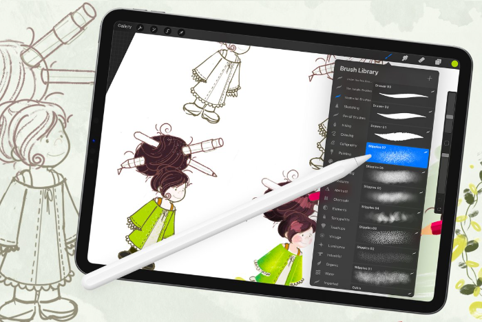 图片[3]-Procreate儿童插画笔刷套装 21支纹理笔刷 适配儿童插画、复古风格、漫画创作-25虚拟网