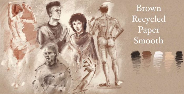 图片[10]-20款Procreate纹理纸张与画布 数字绘画质感提升工具包-25虚拟网