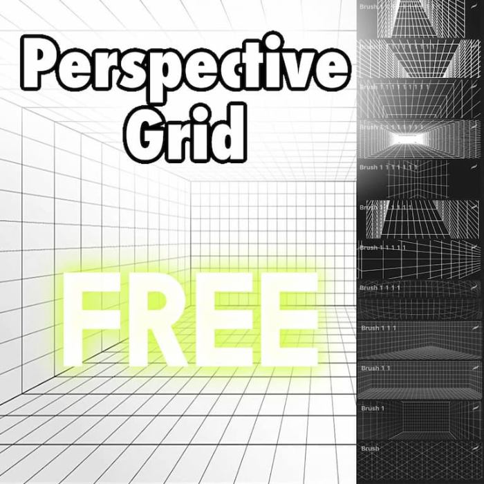 图片[2]-Procreate Attki透视网格笔刷 综合风格立体空间布局与透视辅助创作数字工具-25虚拟网