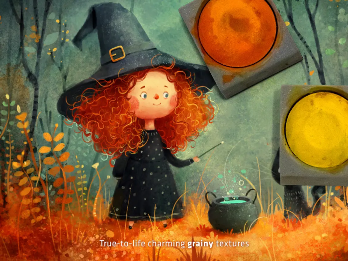 图片[11]-Procreate Magika笔刷包 奇幻风格儿童插画与水彩质感创作数字工具-25虚拟网