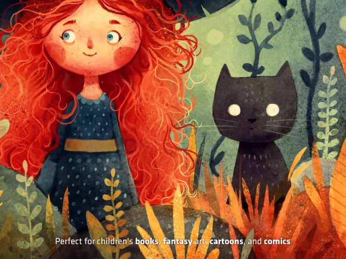 图片[12]-Procreate Magika笔刷包 奇幻风格儿童插画与水彩质感创作数字工具-25虚拟网