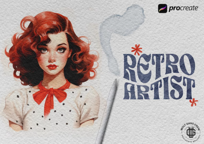 图片[8]-Procreate 复古艺术画笔套装 复古风格墨水与水彩质感创作数字工具-25虚拟网