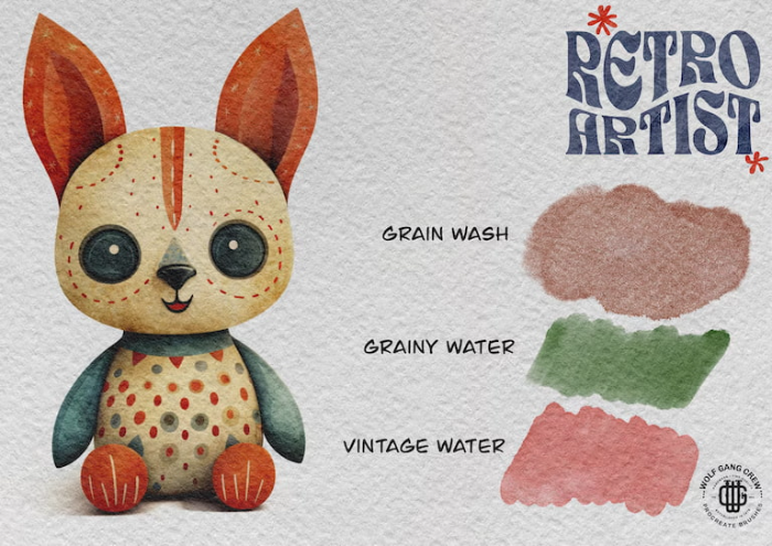 图片[10]-Procreate 复古艺术画笔套装 复古风格墨水与水彩质感创作数字工具-25虚拟网