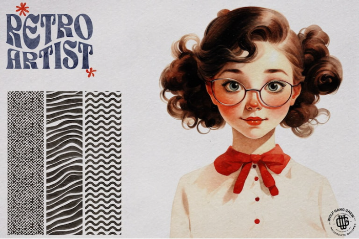 图片[14]-Procreate 复古艺术画笔套装 复古风格墨水与水彩质感创作数字工具-25虚拟网