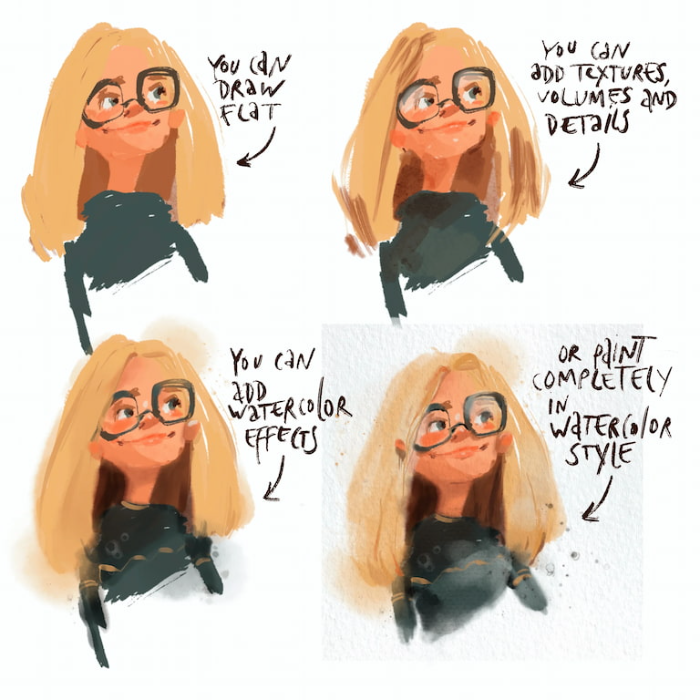 图片[9]-Procreate Aksinja La Paloma水彩画笔包 写实风格水彩效果与纹理创作数字工具-25虚拟网