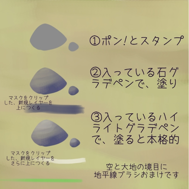 图片[4]-Procreate 石と砂利スタンプブラシ（石头和砾石图章笔刷）套装 21种自然质感 适配场景与环境创作-25虚拟网