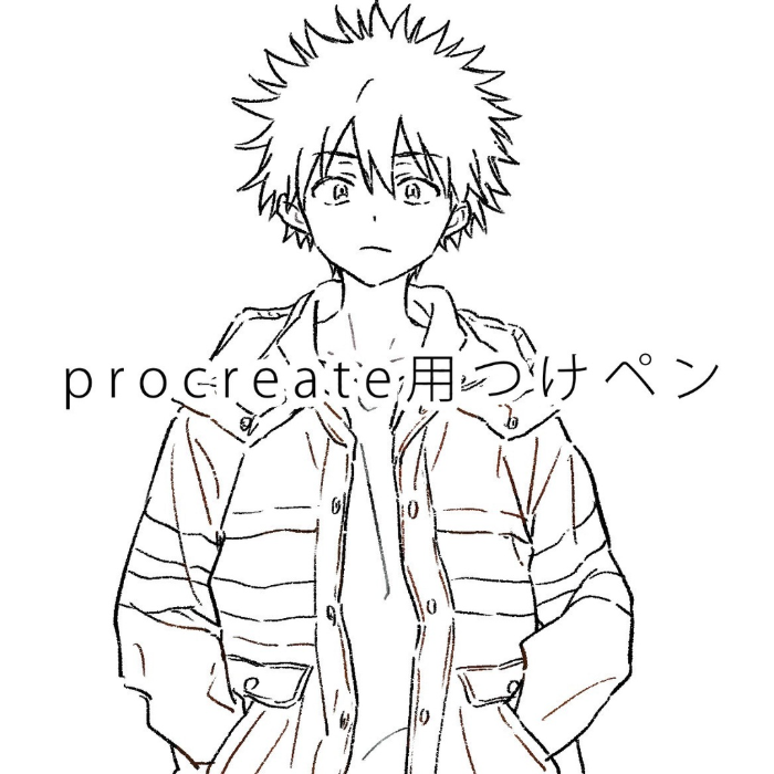 Procreate つけペン（蘸水笔）笔刷 手绘线稿质感 适配插画与漫画创作-25虚拟网