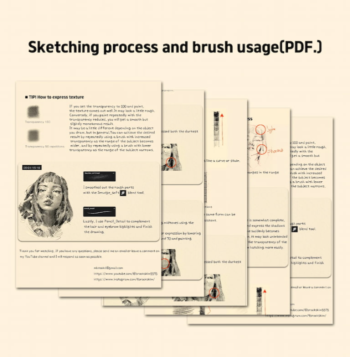 图片[13]-Procreate Brooks Kim 20 Sketch Pencil Brushes（20支素描铅笔笔刷）套装 写实素描质感 适配人像与速写创作-25虚拟网