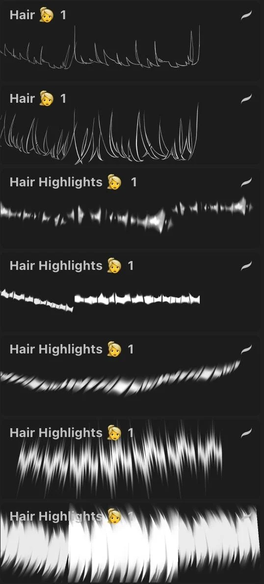 图片[4]-Procreate Attki漫画头发高光笔刷组 动漫风格发丝高光与层次表现数字工具-25虚拟网