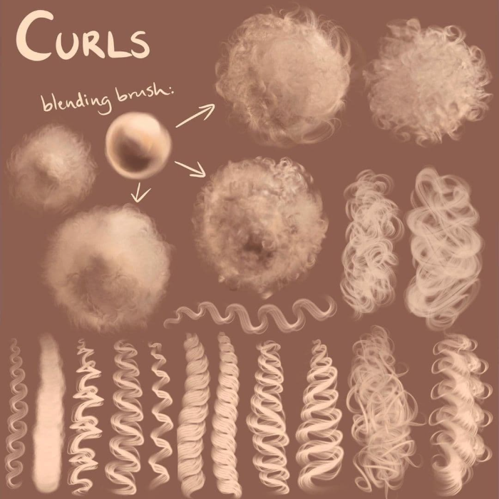 图片[12]-Procreate Sandra Winther Art头发笔刷组 写实风格发丝层次与多样造型创作数字工具-25虚拟网