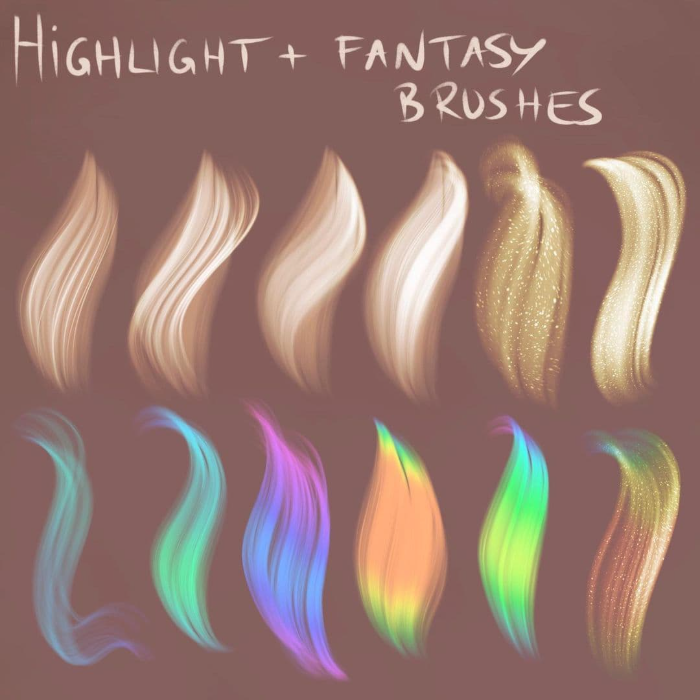 图片[16]-Procreate Sandra Winther Art头发笔刷组 写实风格发丝层次与多样造型创作数字工具-25虚拟网