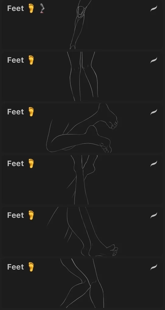 图片[4]-Procreate Attki动漫脚部辅助线笔刷组 动漫风格脚部造型与角度参考数字工具-25虚拟网