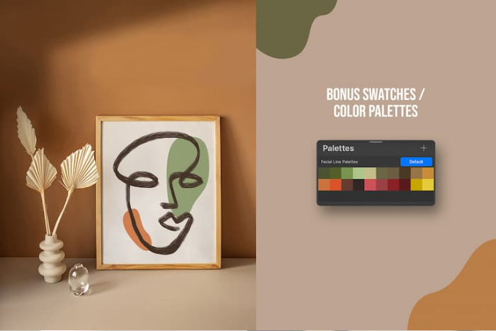 图片[9]-Procreate 艺术人脸轮廓印章笔刷组 抽象风格人脸艺术创作数字工具-25虚拟网