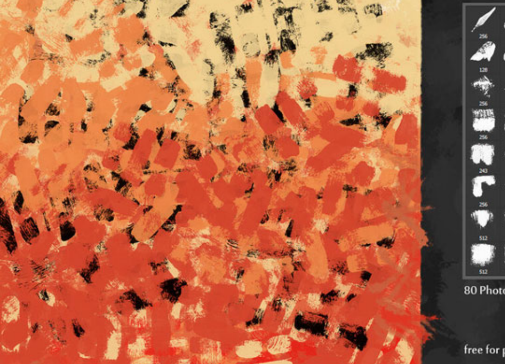 颓废油漆涂抹纹理效果PS笔刷 - 多功能颓废油漆涂抹纹理效果素材，适用于各类设计项目-25虚拟网