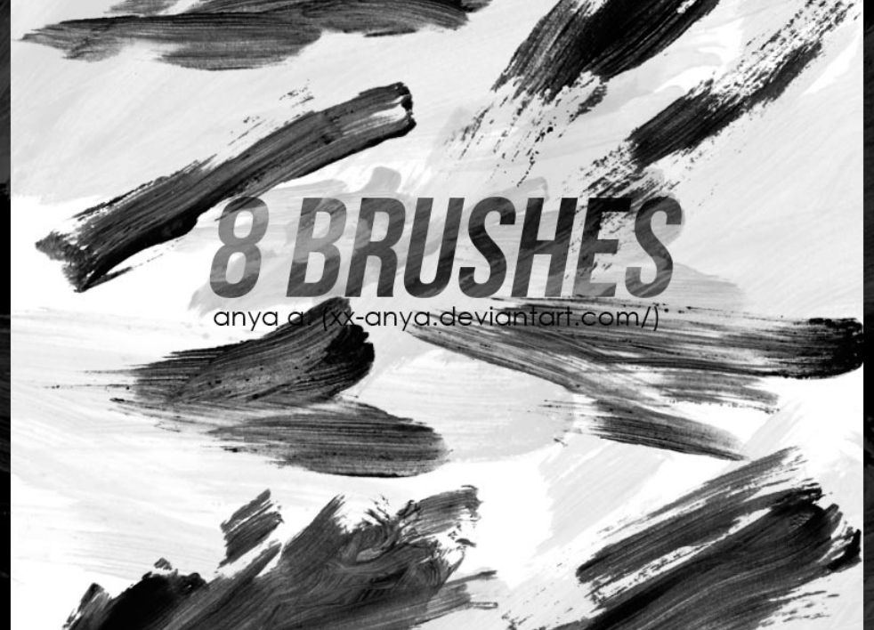 8款高清晰油漆涂抹PS笔刷资源 - 精选8款高清晰油漆涂抹元素，适用于其他类设计-25虚拟网